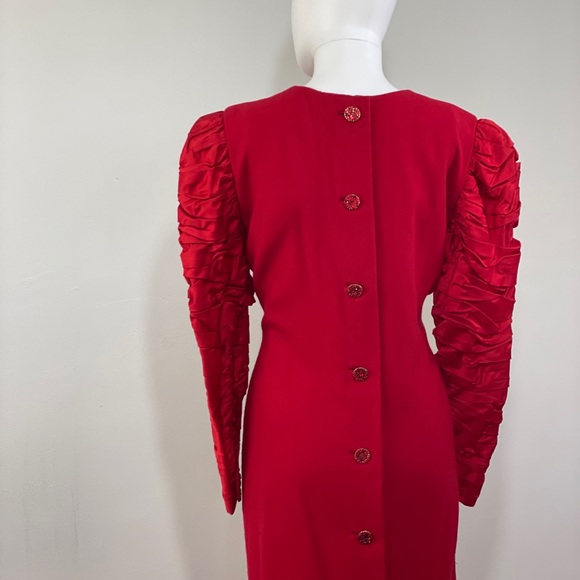 Vintage Bill Blass Dress with Statement Ruched Sleeves - Picture 12 of 16